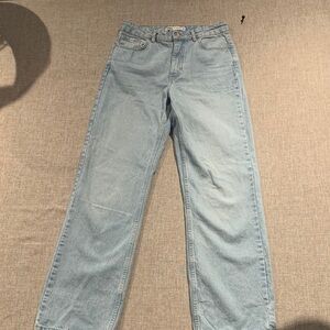 Zara Light Blue Straight Leg Jeans
